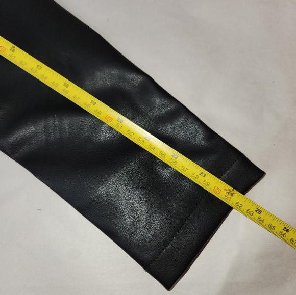 AZALEA WANG Women's Faux Leather Stand Collar Moto Biker Jacket Outwear, Black - Picture 4 of 15